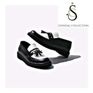 sepatu pria loafer bintang starmoon kombinasi kulit pu