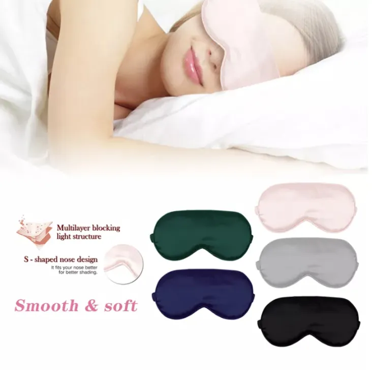 1pcs Sleep Eye Mask Silk Sleep Eye Mask Portable Travel Eye Mask