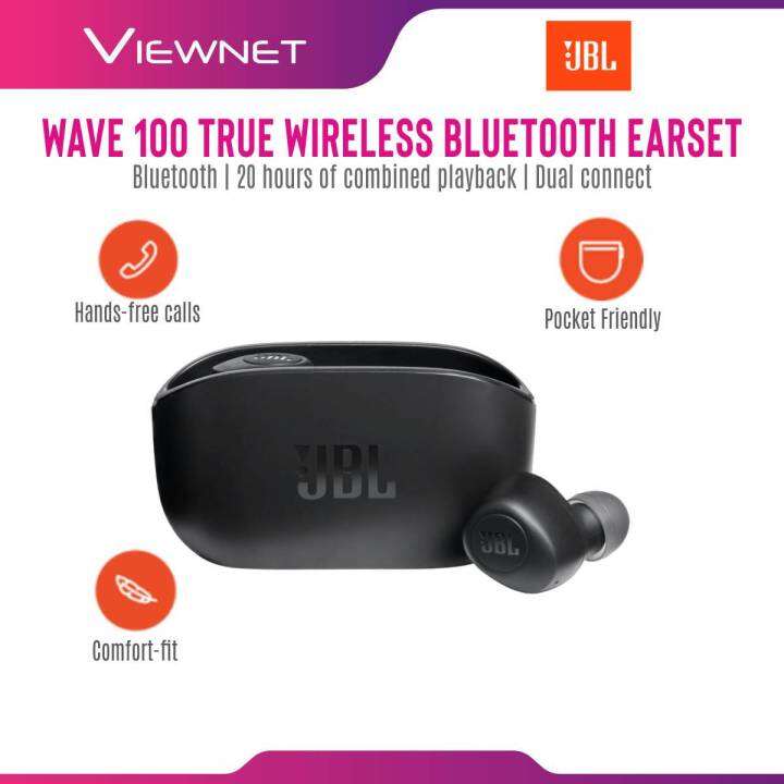 JBL WAVE 100 TWS Bluetooth 5.0 True Wireless Earbuds with Built in