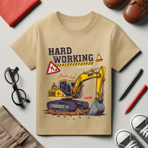 Baju Kaos Distro Anak Laki Laki Karakter Excavator Keren Import 1 - 10 Tahun - Hypelane - DTF2
