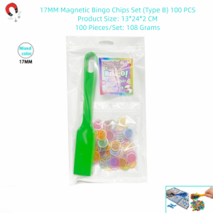 DOWNA A Set 100 mảnh loại Đũa Bingo Từ Tính Nhiều màu sắc Tương tác Công cụ đếm Hoạt động học tập 17mm Công cụ học tập khoa học Đêm gia đình