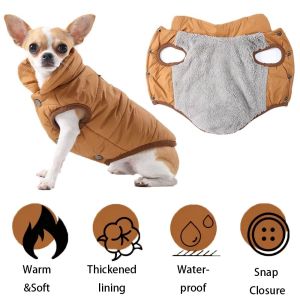 MASTERYX Winter Dog Warm Clothes Fleece Windproof Dog Hiking Jacket Fashion Thickened Pet Clothes for Small Medium Dog