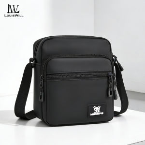 LouisWill Mens Shoulder Bag Casual Chest Bag Cross Body Bag Pouch Bag Casual Chest Bag Fashion Shoulder Bag Waterproof PU Leather Casual Sport Street Bag for Travel Outdoor