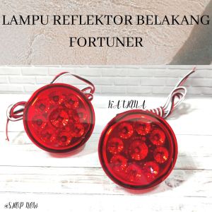 Lampu Reflektor Belakang Mobil Fortuner Lama Bulat 2005-2010 LED Reflector