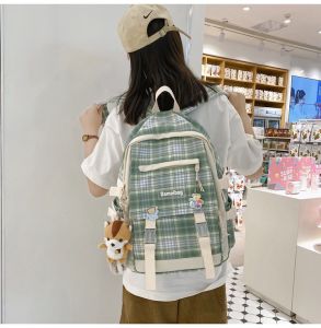 WYK92 Tas Ransel Wanita Pria Sekolah Kuliah Kotak CrossLine Backpack Impor TKM