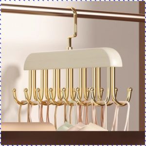 Solid wood sling coat rack Hooked special clothes organizer Multifunctional underwear storage rack