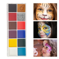 12 Colors Face And Body Paint Professional DIY Body Paint Palette Highly Saturated Face Paint Set. 