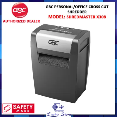 GBC SHREDMASTER X308 PERSONAL/OFFICE CROSS CUT MOMENTUM SHREDDER 15 LITRES BIN CAPACITY 1 YEAR CARRY-IN WARRANTY
