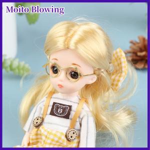 Moito 5/10Pcs Fashion Round Frame Lensless Retro Cool Doll Glasses For 9/25/30cm Doll