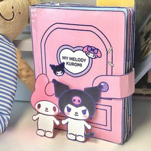 Sanrio Melody Kuromi Quiet Book Cut-Free Childrens Handmade DIY Girls Toy Sanrio Cinnamoroll The No-Crop Quiet Book My Melody Pompompurin Kuromi Pachacco Cute Cartoon DIY Material Girl Handmade Toy