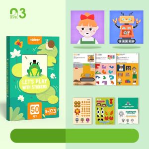 Đồ Chơi Thủ Công Sticker cho bé Mideer Let’s Play With Stikers Đồ Chơi Thủ Công giáo dục sáng tạo Cho Bé 2 3 4 5 Tuổi