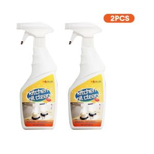 NATRUTH 4 Bottles Kitchen Cleaner Spray Heavy Oil Kitchen Cleaner Oil Stain Remover Foam Cleaner 500ML