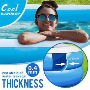Inflatable Swimming Pool Adult/Kids Rectangular Home Use Large Size Water Toys Paddling Pool