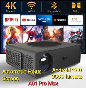 PROJECTOR ANDROID A01 PRO MAX REDDO 1080P Full HD 4K - 9000 LUMENS NATIVE 1920x1080