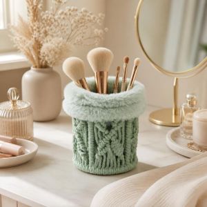 PHANT Cotton Rope Weaving Storage Basket Boho Style Hollow Out Desk Organizer Decorative Items Creative Pencil Box Bedside Table