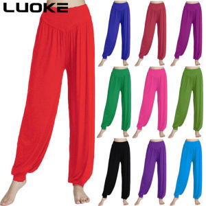 LUOKE Woman Wear Sport Pants Sweatpants Zumba Pants Loose Big Size 100kg Gymnastics Dancing Yoga Pants Breathable and Quick-drying Fabric