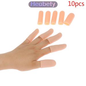 Heabety 10 cái bộ Silicone gel ống tay Băng ngón tay bảo vệ Pain Relief ngón tay cái cap