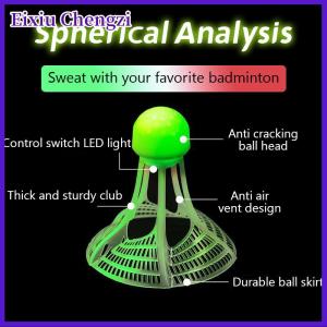 Eixiu 1 quả cầu lông cầu lông chống gió phát sáng trong bóng tối phụ kiện tập luyện chống gió Phụ kiện thể thao ngoài trời ban đêm