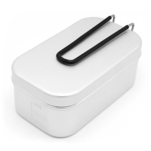 CHENJIE 500/800ml Camping Lunch Box with Lid Folding Handle Outdoor Cookware Portable Food Storage Case Tourist Bowl Travel