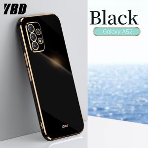 YBD Plating phone Case For Samsung Galaxy A23 A24 A53 A73 A33 5G A52S A22 A32 A52 A72 A82 5G casingPrecise Camera Protection cases Luxury Straight Edge Cover
