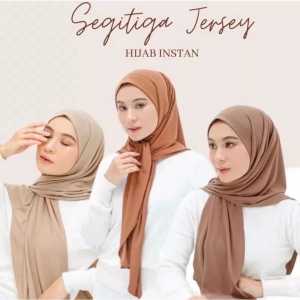 SEGITIGA HANAN JERSEY PREMIUM / JILBAB SEGITIGA INSTAN DEWASA