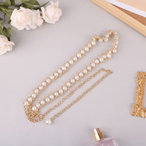 Minwen Elegant Women Belt Waist Chain Elastic Buckle Chain Belt Female Clothing Accessories