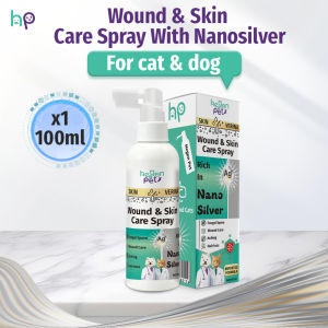 Hegen Pet Wound & Skin Care Spray With Nanosilver For Fungus Itching Ringworm Mange For Dogs & Cats