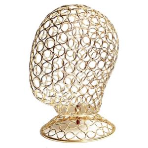 Creative Iron Art Wig Stand Mannequin Head Hollow Iron Hat Rack Suitable for Showcasing Wigs Hats and Accessories