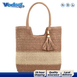 【Fast delivery】 Fashionable Women Tote Bag with Large Straw Woven Body and Tassels for Casual and Holiday Wear