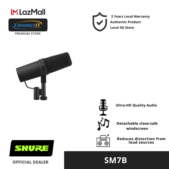 Shure SM7B Vocal Microphone With 2 Years Local Warranty | Lazada Singapore