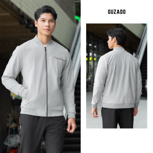 Áo Khoác Gió Bomber GUZADO Thế Kế Basic Dễ Phối Họa Tiết Năng Động Thời Trang GAG03-GCKB25W003