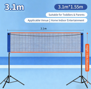 24 SHIP Multi Portable Badminton Net with Stand Carry Bag Folding Volleyball Tennis Pickleball Net