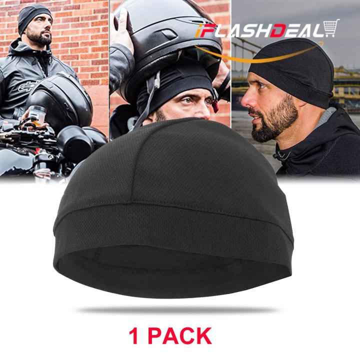 iFlashDeal Under Helmet Liner Motorcycle Head Cover Skull Cap Quick Dry  Breathable Racing Hat Helmet Inner Wear