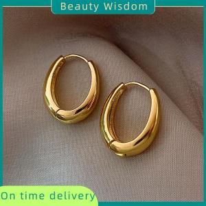 Beauty Wisdom New Trendy Geometric Metal Hoop Earrings For Womens Fashionable Jewelry Accessories Delicate Earrings For Party