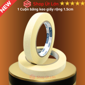1 Cuộn băng keo giấy rộng 1.5cm dài 50mét màu trắng giá tại xưởng