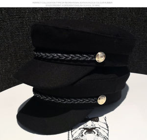[Lady Sugar] MŨ Quân Đội Thời Trang Nam Nữ Mũ Đồng Phục Màu Trơn Thủy Thủ Mũ Nồi Mũ Phẳng