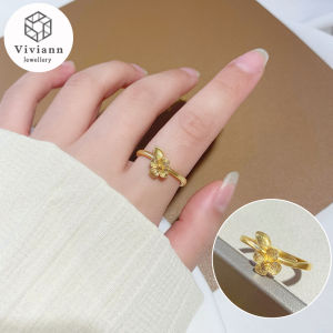 Viviann Leaf Peach Blossom Ring: A High-Quality & Elegant Women's Gift