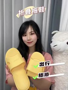 WomenS Summer Slippers For Travel Hotel Business Trip Airplane Portable Foldable CoupleS Lightweight Non-Slip Indoor Home Bathing