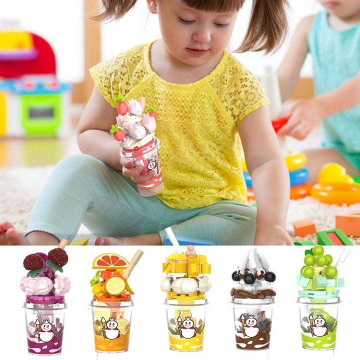 Boba Teas Building Block Set Girls Milk Tea Building Blocks Toy ...