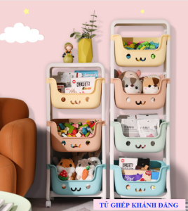 Kệ Gấu 3 4 Tầng Đa Năng Đựng Đồ Chơi Cho Bé Đồ Bỉm Sữa Đồ Dùng Trẻ Em Có Bánh Xe Tiện Nghi