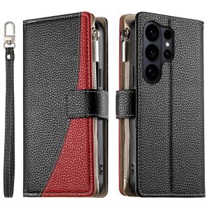 Ốp lưng lật thời trang cho Samsung Galaxy S26 S25 S24 S23 S22 S21 Ultra / S26 S25 S24 S23 S22 S21 Plus / S23 S20 S24 S25 S26 Fe vỏ điện thoại da từ tính chia màu Thẻ Ví khe thời trang