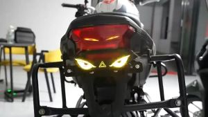 Motorcycle License Plate Light Devil Eye Modified Universal LED Light Demon Eyes Decoration Lamp