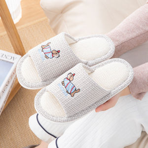 Japanese-Style Simple Linen Slippers For Men Suitable For All Seasons MenS Home Indoor Slippers Comfortable For Couples And Women