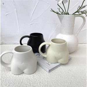 HISTO Butt Body Shape Ceramic Mug Creative Porcelain 3D Water Cup Gift with Handle Coffee Mug Home Decoration