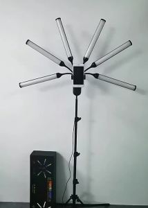 RGB-S6 RGB  Portable Rotating Ring Light Studio With Tripod Stand Video Led Ring Light