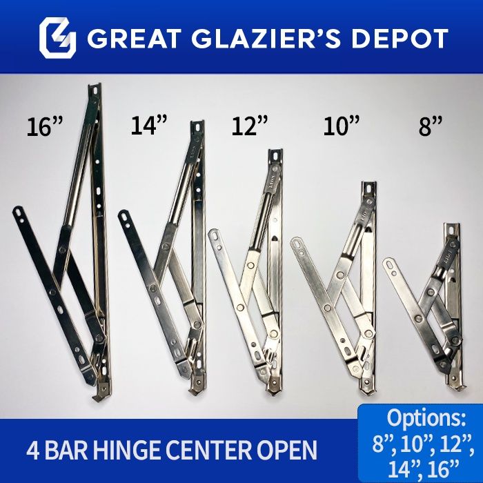 4 Bar Hinge Center Open Stainless Steel for Awning Casement Window 8 ...