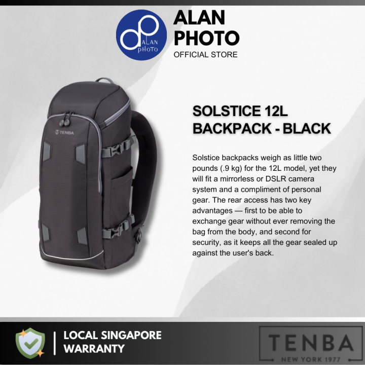 Tenba SOLSTICE 12L 20L 24L BACKPACK Camera Bag Tsa Backpack