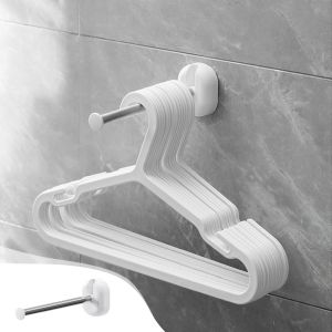 CHPERF Space-Saving Hanger Organizer Rack 90 Degrees Rotatable Stainless Steel Balcony Clothes Hanger Stacker Portable Wall Hanging Foldable Towel Rod Closet and Laundry Room Storage