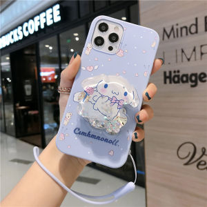 Cho iPhone 16 15 14 13 12 Pro Max Mini 11 Pro X XS Max XR 6 6S 7 8 Cộng Với Se2 Se2020 nhựa TPU mềm hoạt hình Quicksand Đứng & Dây Đeo vỏ điện thoại