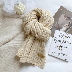 1 PCS Autumn Winter Womens Knitted Scarf Lengthened Thickened Warm Shawl Fashionable Windproof Neck Cover